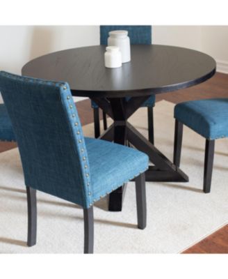 Streamdale Mytzi 5-piece Dining Set, Cross-Buck Dining Table with 4 Stylish Chairs