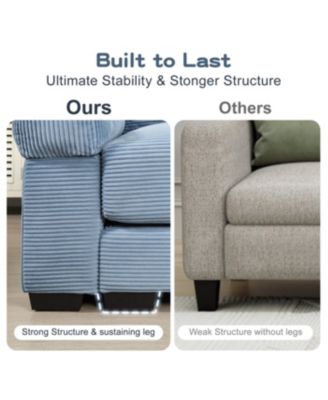 Oversized Cloud Modular Sectional Couch with Ottoman