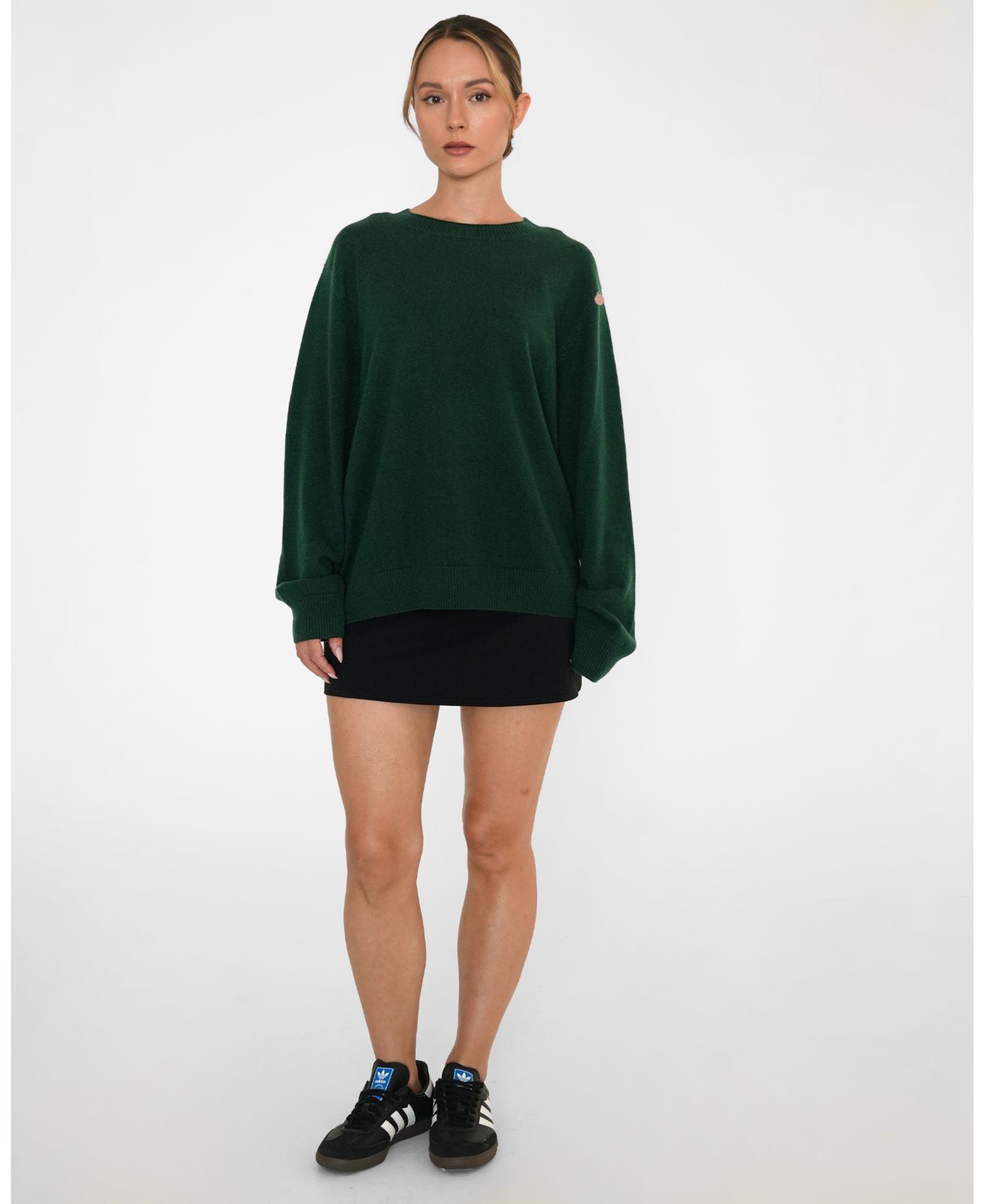 Женский свитер Rebody Active Beau Oversized Crewneck Cashmere, цвет: Тёмно-зелёный — фото 2