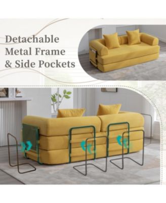 Streamdale Foldable & Compressible Sofa with Metal Frame for Small Spaces