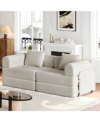 Streamdale 72.4" Convertible Sofa Bed with Storage Pockets and Cushions