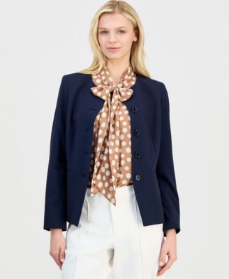 Petite Collarless Blazer