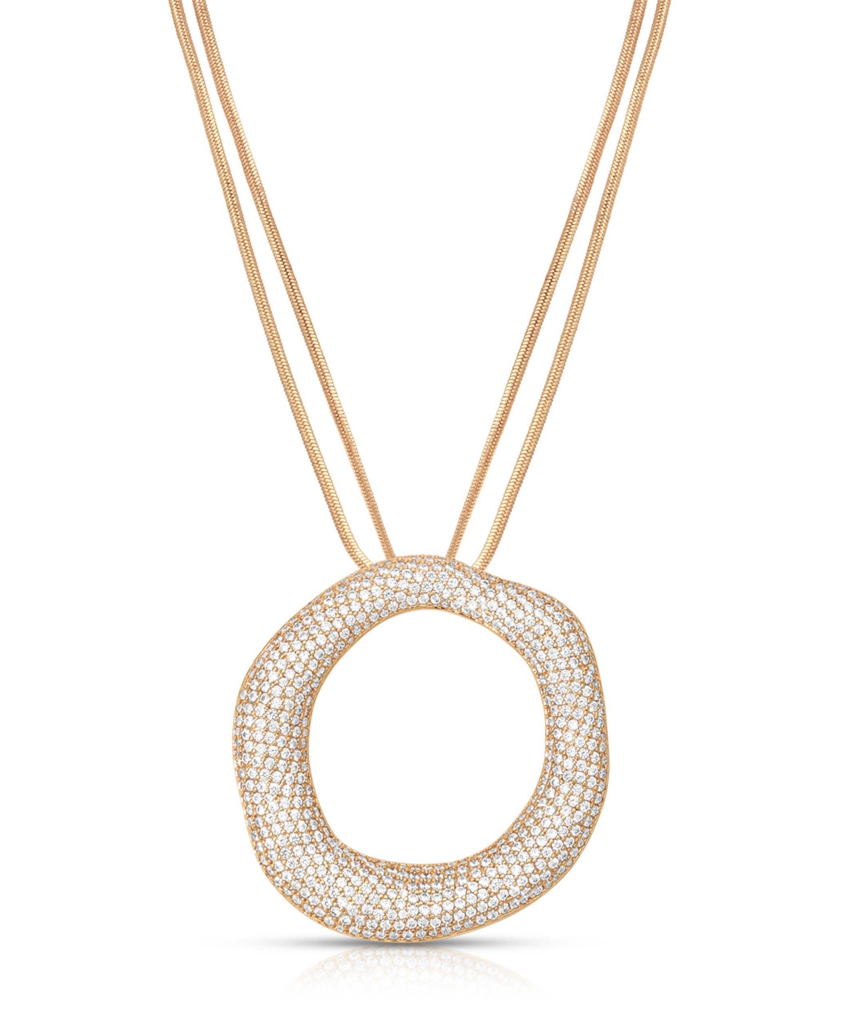 Ettika Open Circle Pave Necklace