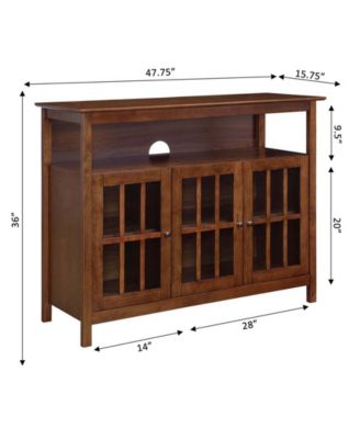 47.7" Big Sur Deluxe Pine Storage TV Stand
