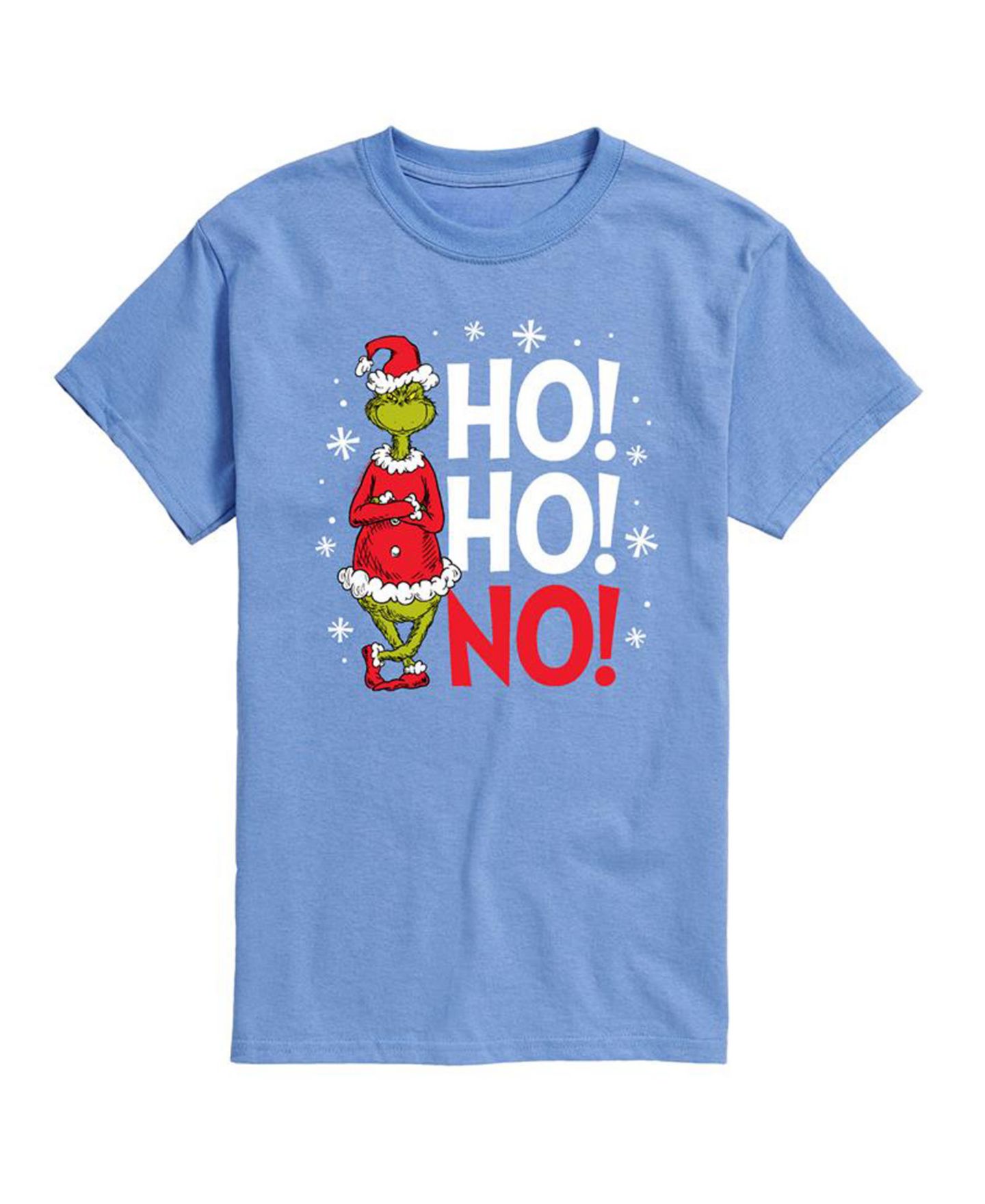 Мужская футболка AIRWAVES The Grinch Ho Ho No Graphic Short-Sleeve, цвет: Синий — фото 1