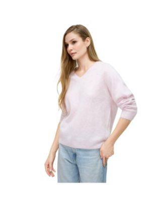 Women's Brushed Silk Cashmere V-Neck Sweater