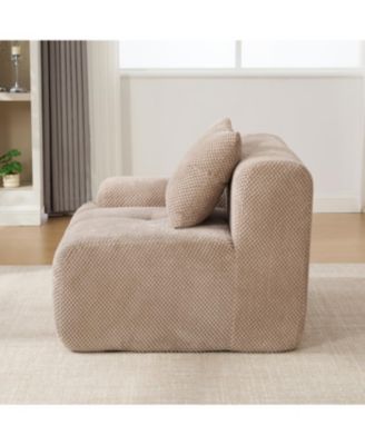 73" Modern Modular Sectional Loveseat, 2 Seater Tufted Cloud Convertible Couch with 2 Pillows