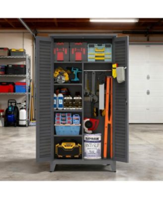  73&amp;#x22; Tall Metal Tool Storage Cabinet with Ample Storage for Garage, Warehouse, Garden, Office, Bath