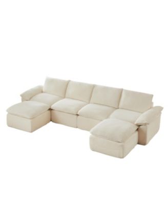 Modern Corduroy Cloud Sofa, Freely Combined, Comfortable Sitting Experience