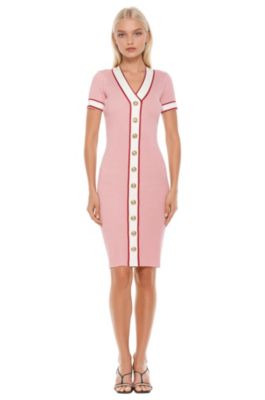 Women's Otto V Neck Ribbed Knit Dress