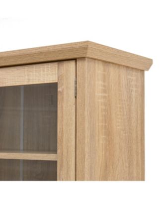 Farmhouse Buffet with Hutch - Kitchen Pantry Storage Cabinet with Wine Rack