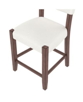 5-Piece Counter Height Dining Set for 4, Faux Marble Bar Table & 4 Upholstered Chairs