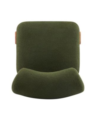 Modern Boucle Lounge Chair with Solid Wood Frame