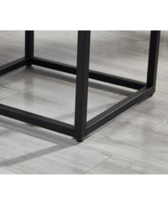  Astral 3-Piece Bedroom Set: Tufted Wingback Bed & 2 White Nightstands