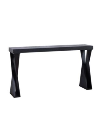 Modern Console Table Narrow Entryway Sofa Table with Crossed Legs