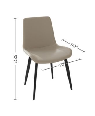 Streamdale Dining Chairs 2PCS, Modern Upholstered Faux Leather Kitchen Chairs