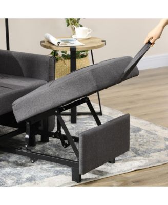 3-in-1 Convertible Chair Bed with Adjustable Backrest,