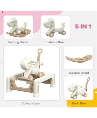 5 in 1 Rocking Horse for Toddlers 1-3 Years w/ Balance Board,