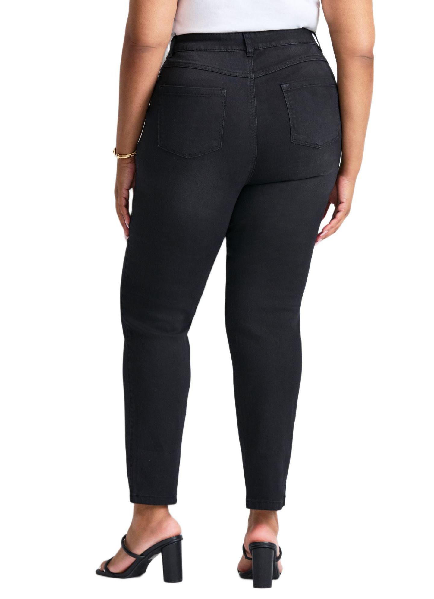 Женские джинсы Avenue Plus Size Tall Butter Denim, цвет: Чёрный — фото 2