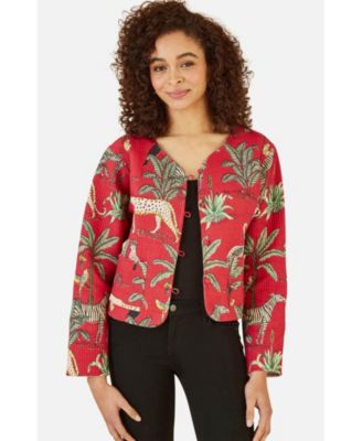 Women's Animal Reversible Cropped Quilted Jacket