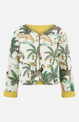 Women's Animal Reversible Cropped Quilted Jacket