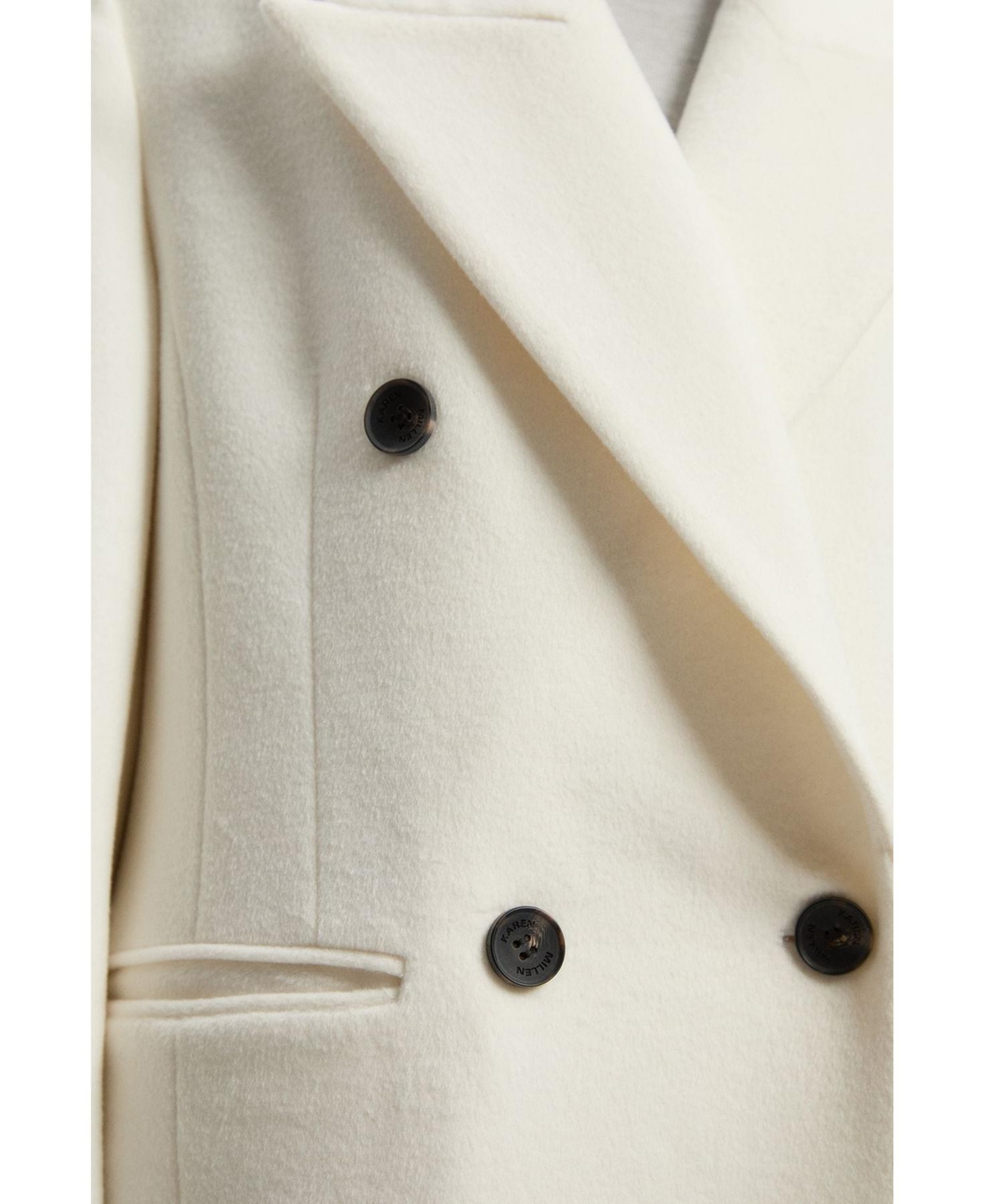 Karen Millen Women's Brushed Wool Double Breasted Maxi Coat