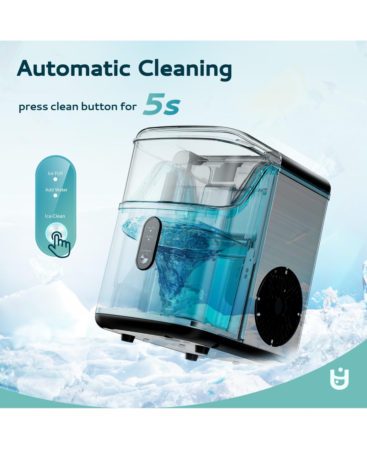 Euhomy 35-lb Ice Per day Nugget/Pebble Ice Maker ( Silver )