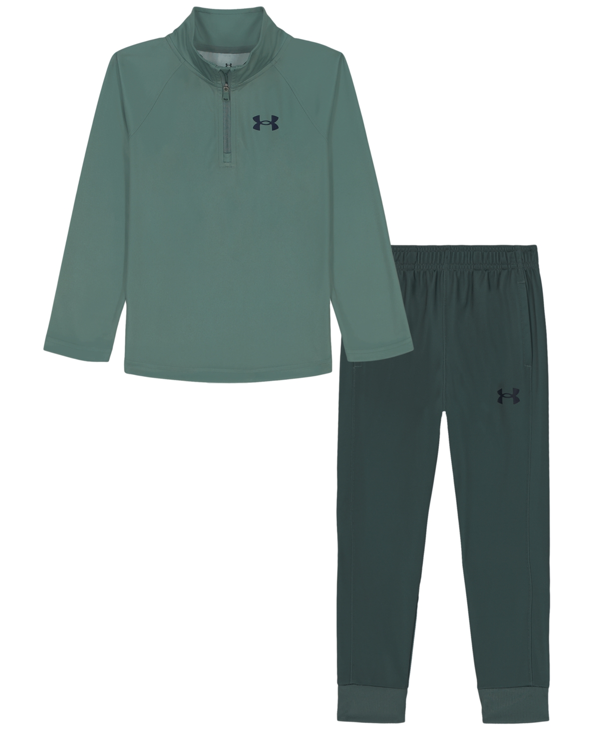 Under Armour Boys' 2T-7 Zip Tech Pull-On Top and Jogger Pants, 2-Piece Set