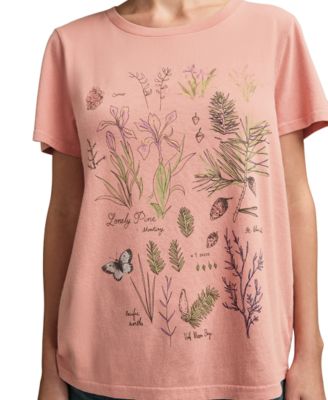 Women's Botanical Floral Crewneck T-Shirt