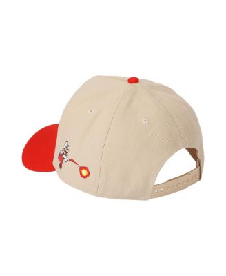 Men's Bros Fire Mario White & Red Retro Grandpa Snapback Hat