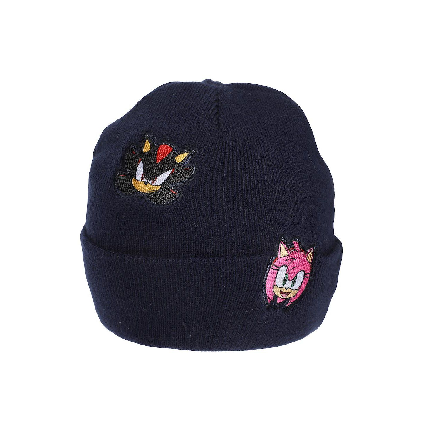 Мужская шапка Sonic The Hedgehog Printed Character Patches Navy Cuff Beanie, цвет: Синий — фото 10