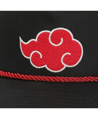 Men's Embroidered Akatsuki Cloud Black Retro Grandpa Snapback Hat