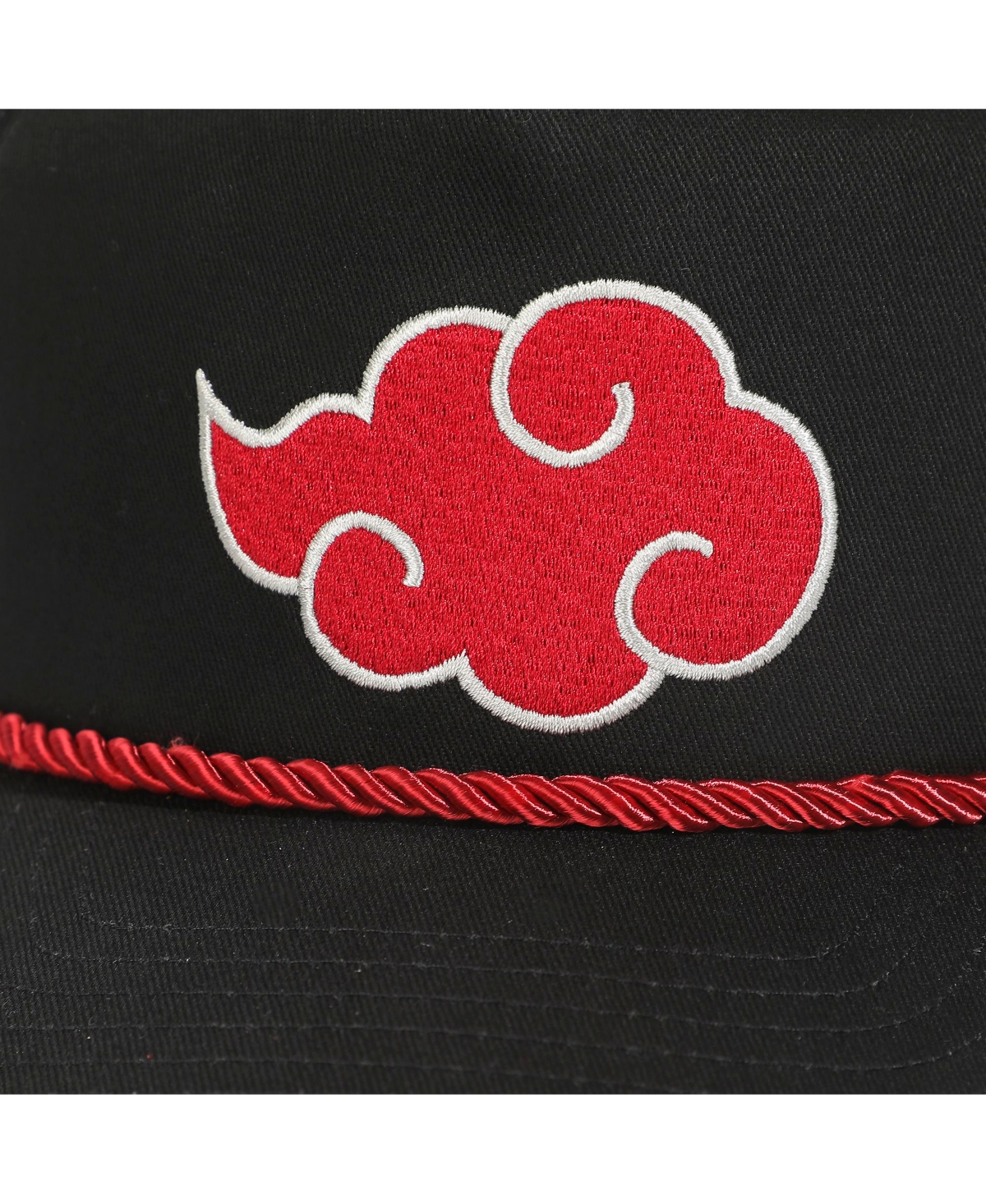Naruto Men's Embroidered Akatsuki Cloud Black Retro Grandpa Snapback Hat