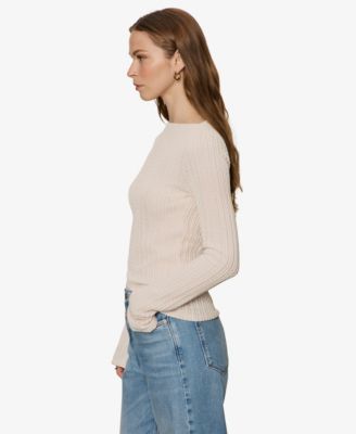 Women's Textured Boat Neck Top