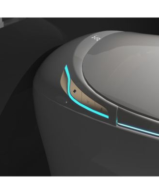 Unique Smart One-Piece Bathroom Fixture with Auto Seat, Foot Sensor, LED Display, Warm Water & Dryer