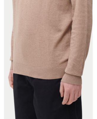 Men's Crewneck Cotton Silk Cashmere Blend Sweater