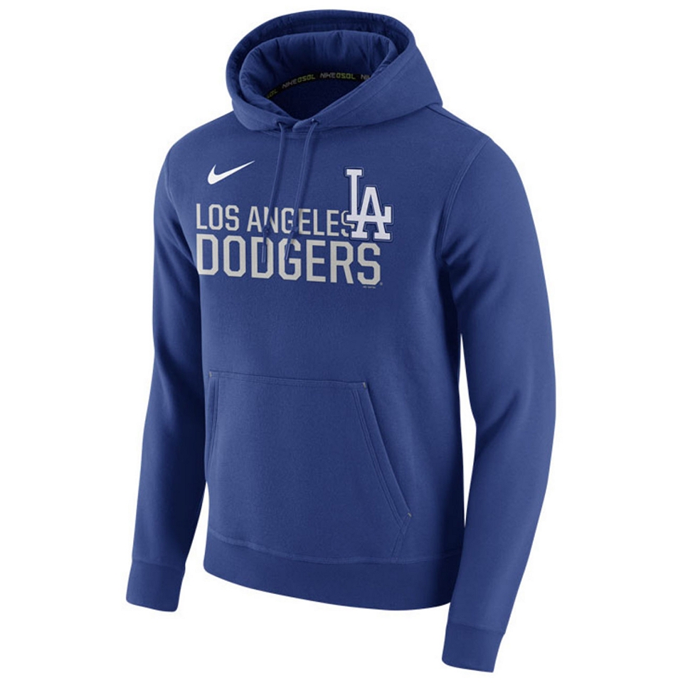 Nike Mens Los Angeles Dodgers Pullover Fleece Hoodie   Sports Fan