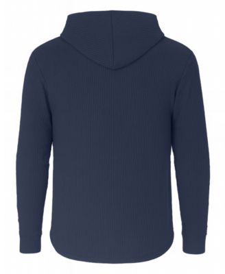 Men's Regular-Fit Waffle Knit Thermal Henley Hoodie