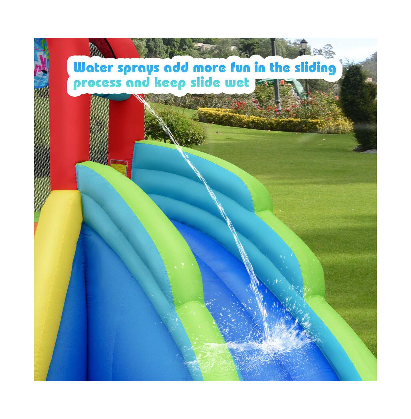 Детская игрушка HONGGE Inflatable Water Slide and Bounce House with Splash Pool and Climbing Wall, Accommodates 3 Children, Ages 3+, цвет: Colorful — фото 10