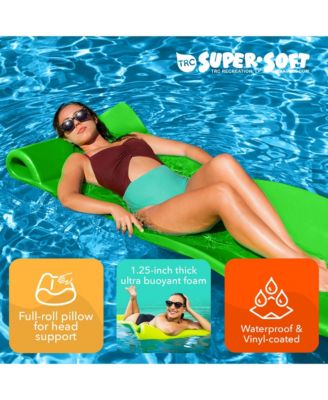 Splash 1.25" Thick Foam Swimming Pool Float Mat, Fierce Green