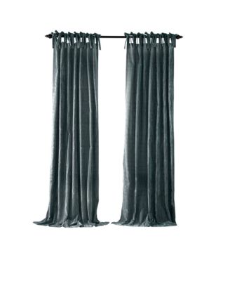Korena Tie-Top Crushed Velvet Window Curtain