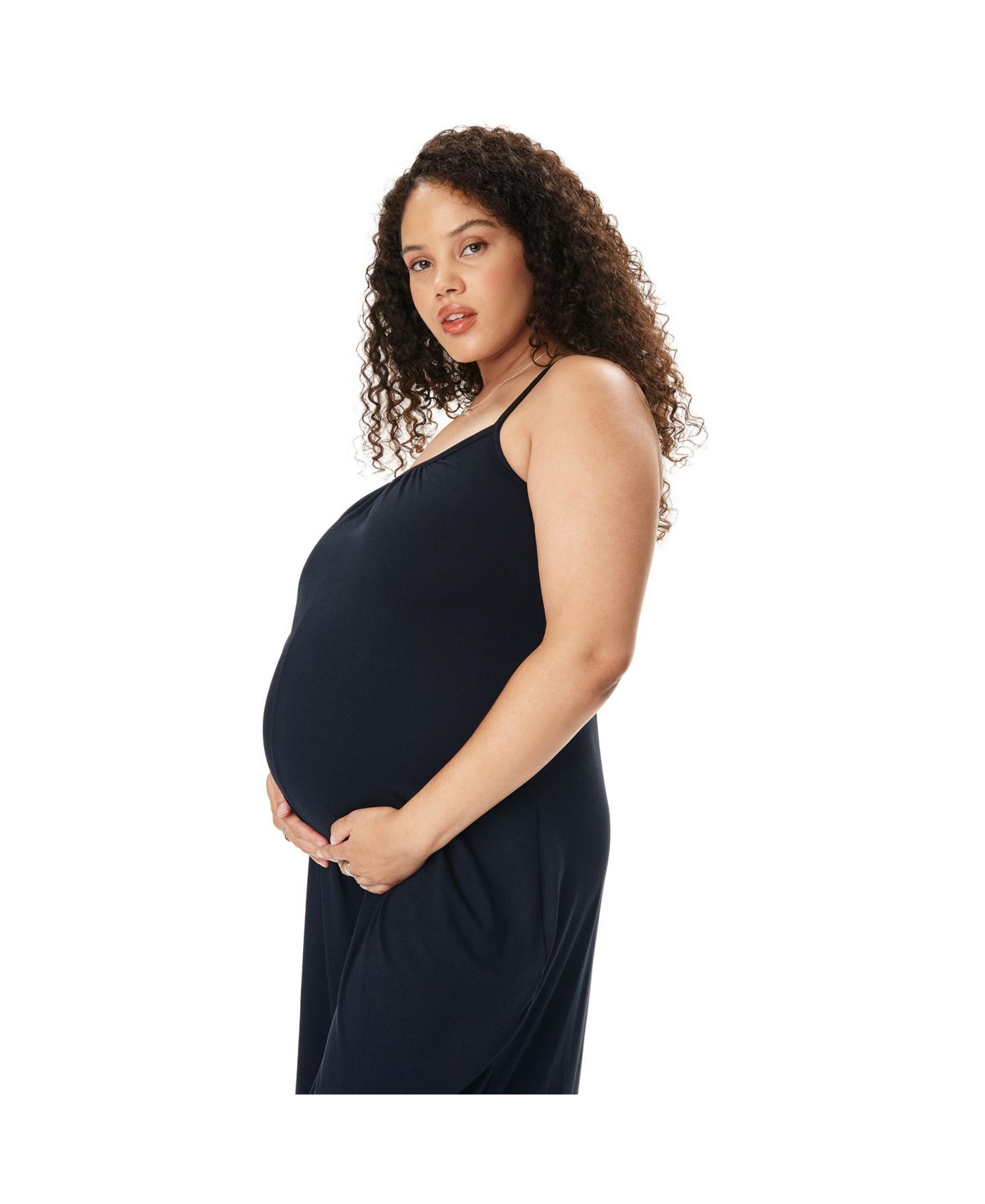 Женский комбинезон Motherhood Maternity Maternity Motherhood Sleep Romper with Nursing Access, цвет: Чёрный — фото 5