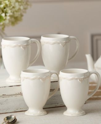 Heritage Scroll Mugs, Set of 4, Service For 4
