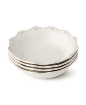 Heritage Scroll Soup Bowls, Set of 4, Service For 4