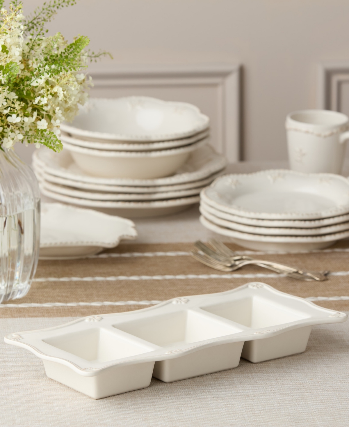 Certified International Heritage 3-Section Relish Tray