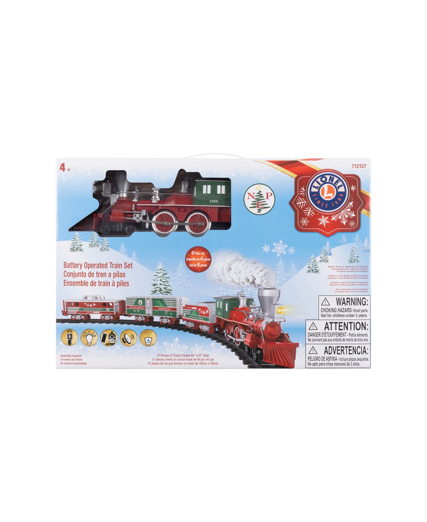 Детские игрушки Lionel North Pole Central Battery-Operated O Gauge Toy Train Set — фото 11