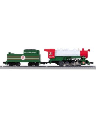Peppermint Railroad Christmas Freight LionChief Electric O Gauge Bluetooth 5.0 Train Set
