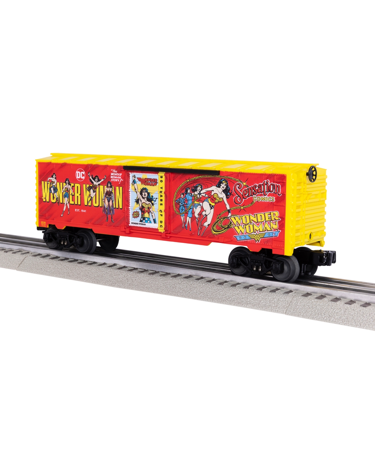 Lionel Dc Comics Wonder Woman and Dc O Gauge Model Train Boxcar