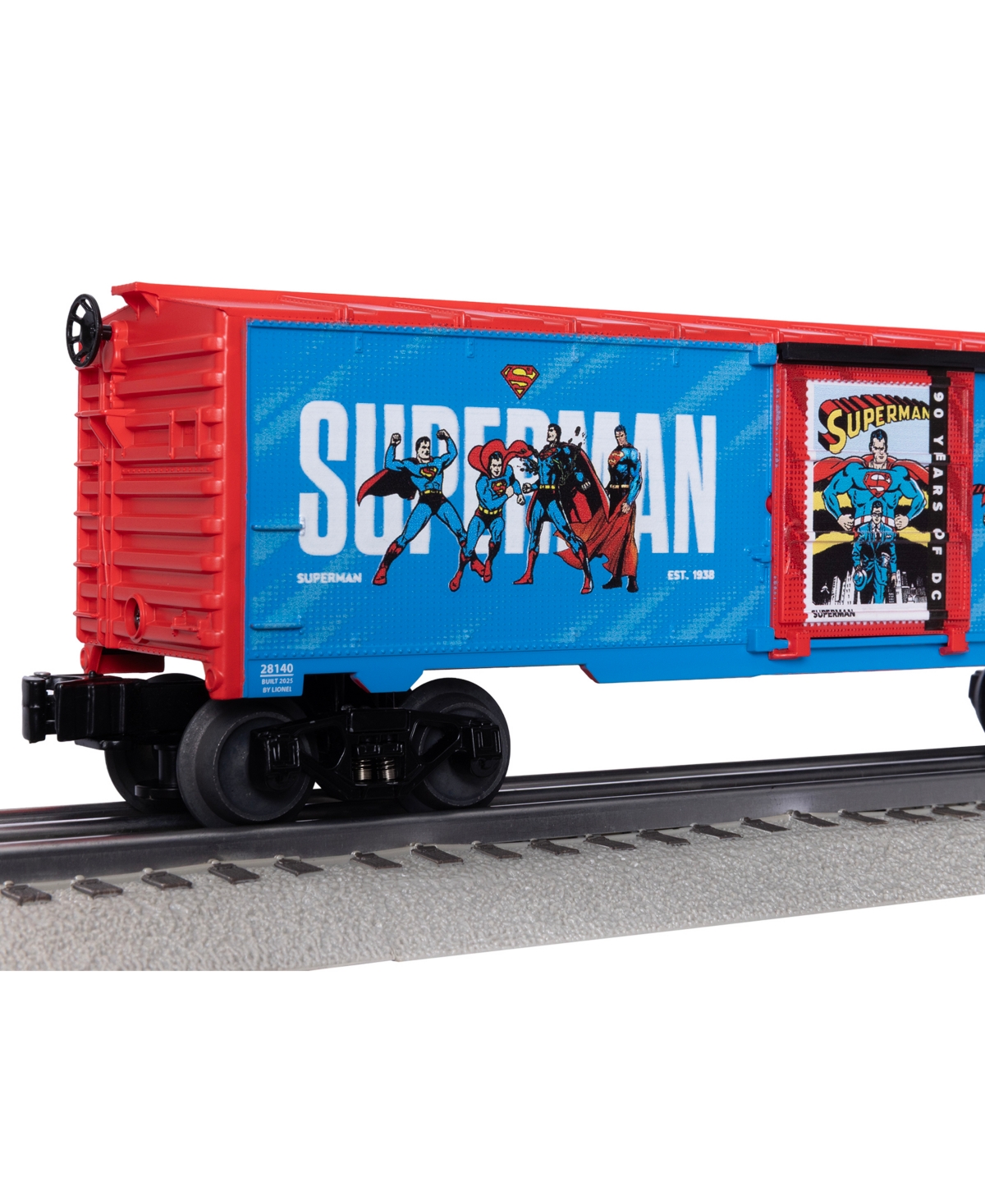 Lionel Dc Comics Superman and Dc O Gauge Model Train Boxcar