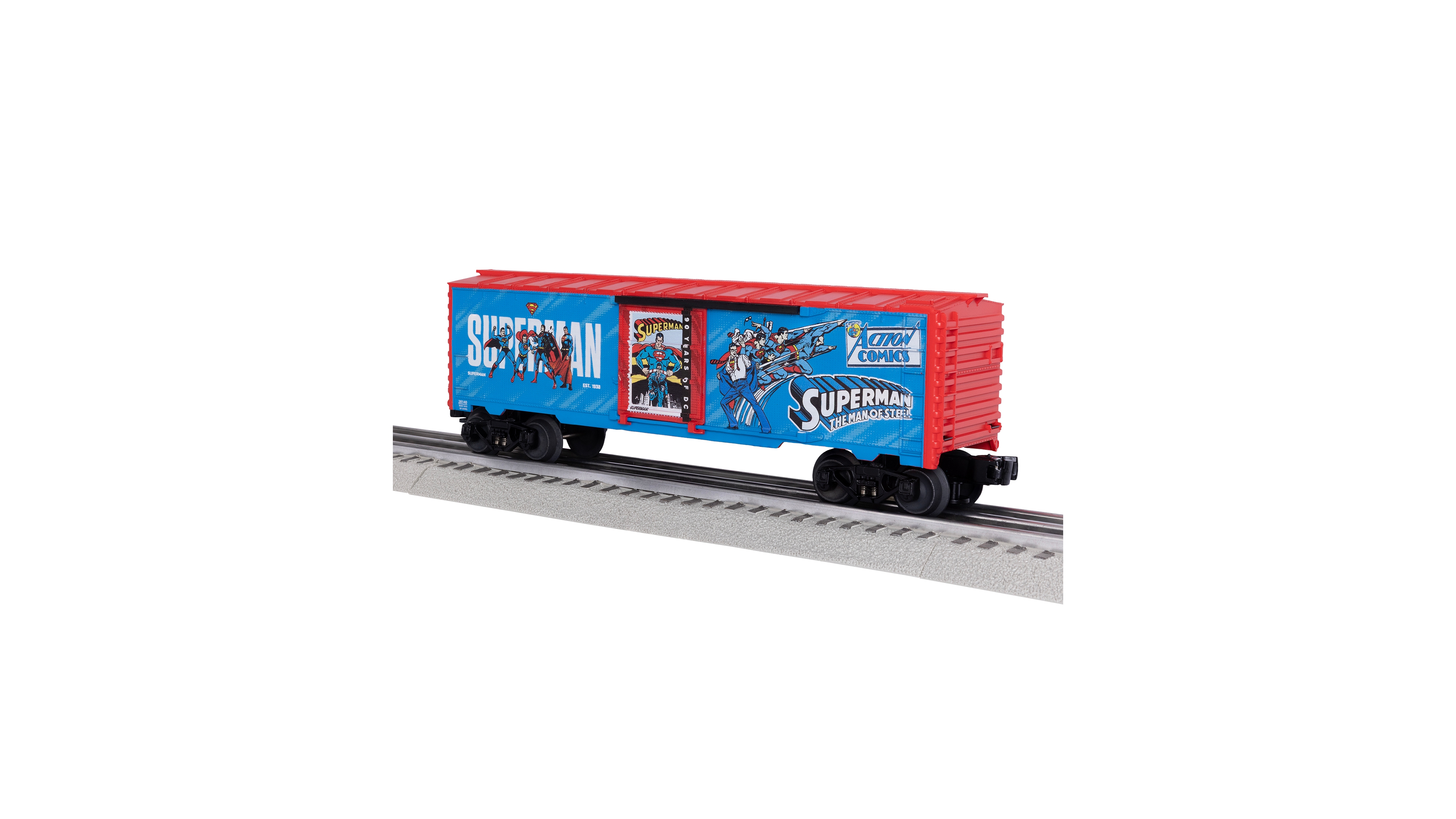 Lionel Dc Comics Superman and Dc O Gauge Model Train Boxcar
